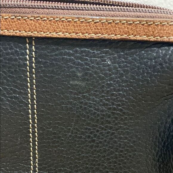 Vintage Liz Claiborne Black & Brown Leather Crossbody Bag Made in Korea‎ - Picture 15 of 16